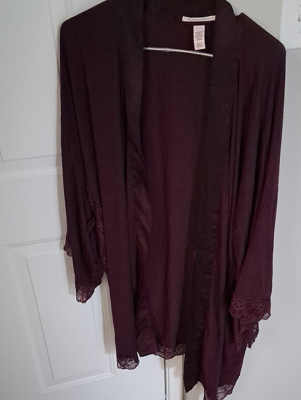 Victoria's Secret Plum Lace-Trim Robe - Women's Intimates
